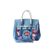 Load image into Gallery viewer, Icon Bag - Your Own Denim Birkin
