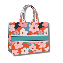 Load image into Gallery viewer, Icon Tote - Your Own Flora Print Book Tote
