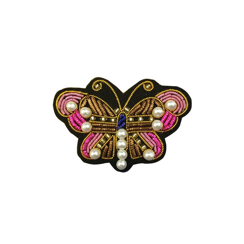 Accessories - Brooch : Posh butterfly handmade Indian silk embroidery brooch