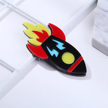 Load image into Gallery viewer, Accessories - Brooch : Lovely Acrylic Rockets Brooch /  Batch
