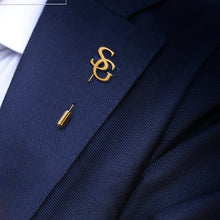 Load image into Gallery viewer, Accessories - Brooch :  Stainless Steel Personalise Initial Name Collar Pin
