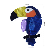 Load image into Gallery viewer, Accessories - Brooch : Colourful Acrylic Parrot Brooch / Batch
