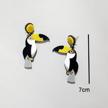 Load image into Gallery viewer, Accessories - Earring : Dangle Statement Acrylic Swallow / Parrot Stud Earrings
