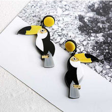 Load image into Gallery viewer, Accessories - Earring : Dangle Statement Acrylic Swallow / Parrot Stud Earrings
