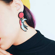 Load image into Gallery viewer, Accessories - Earring : Dangle Statement Acrylic Swallow / Parrot Stud Earrings
